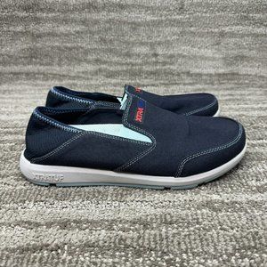 Women’s XtraTuf Sheng Fu Canvas Blue Slip ON Deck Loafer Shoes Size US 9.5